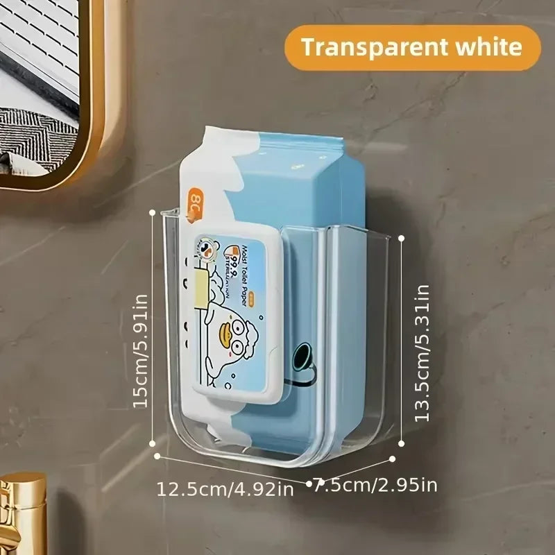 Wall-Mounted Wet Wipes Dispenser – Clear Grey or Clear White