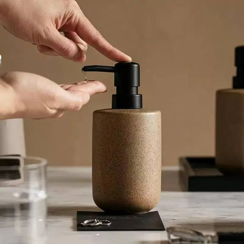 Sand ceramic soap dispenser - ShowerNest
