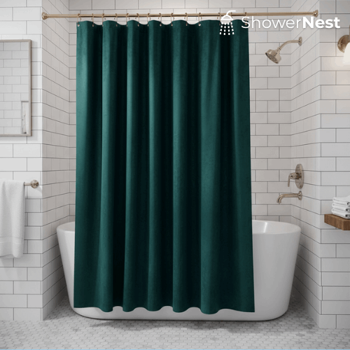 Velvet Green Shower Curtains – Bohemian & Modern Styles