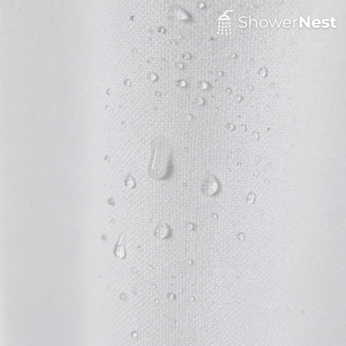 White PEVA Shower Curtain – Opaque Bathroom