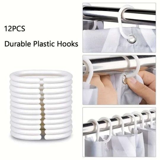 White Modern Shower Curtain – Machine Washable