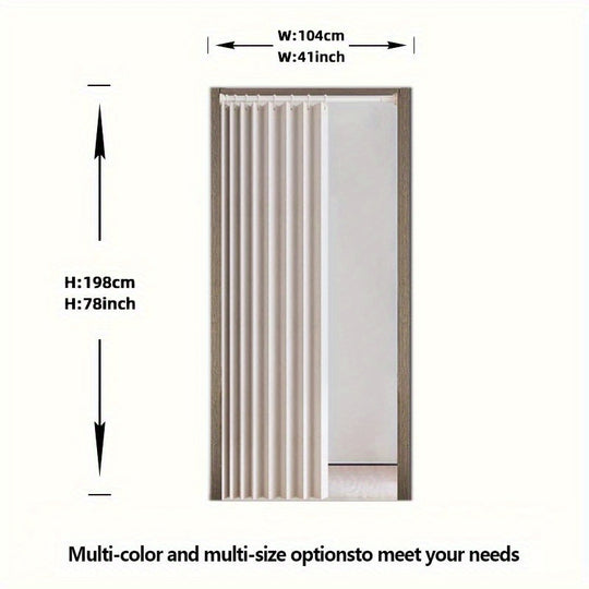Black Pleated Pinch Curtain - Foldable Curtain