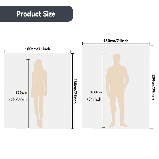 Dark Blue Extra Long Shower Curtain - Luxury Polyester