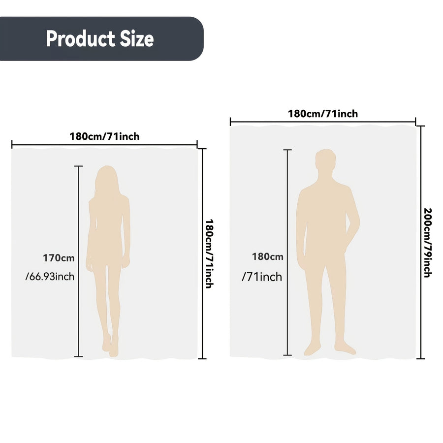 Dark Blue Extra Long Shower Curtain - Luxury Polyester
