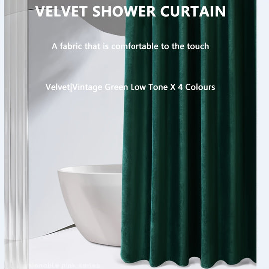 Velvet Green Shower Curtains – Bohemian & Modern Styles