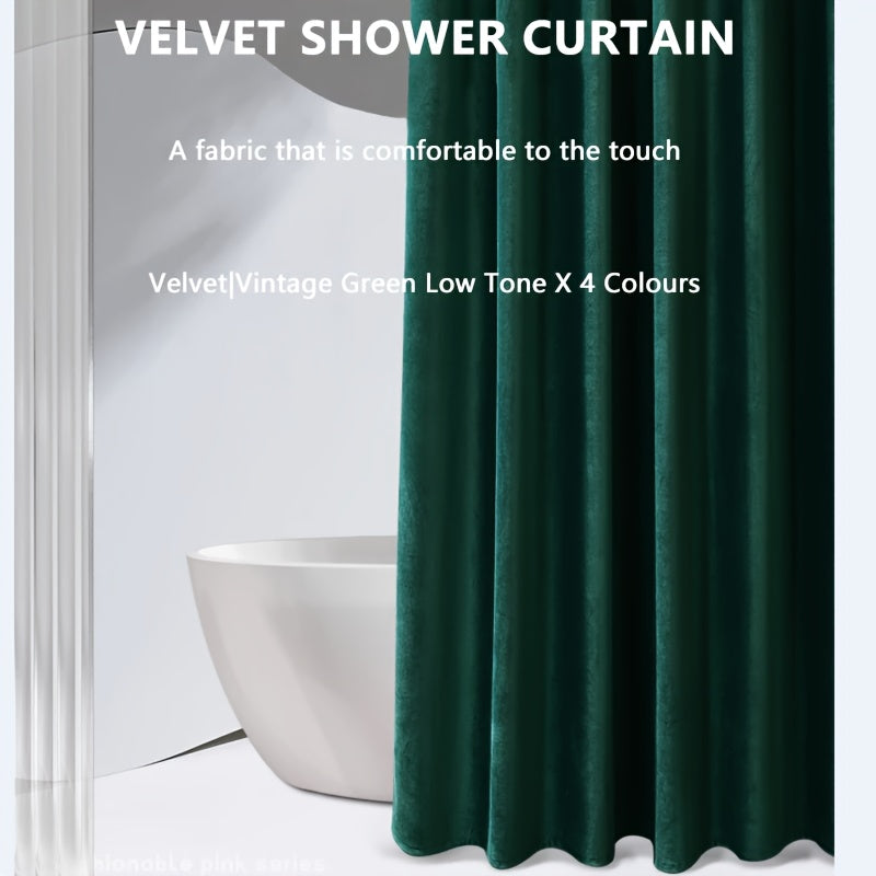 Velvet Green Shower Curtains – Bohemian & Modern Styles