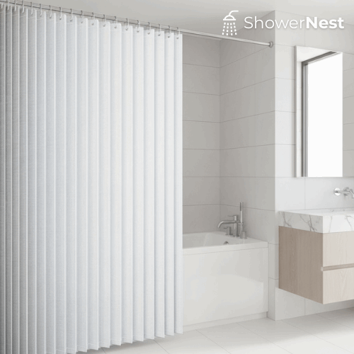 White Pleated Pinch Curtain – Foldable Curtain