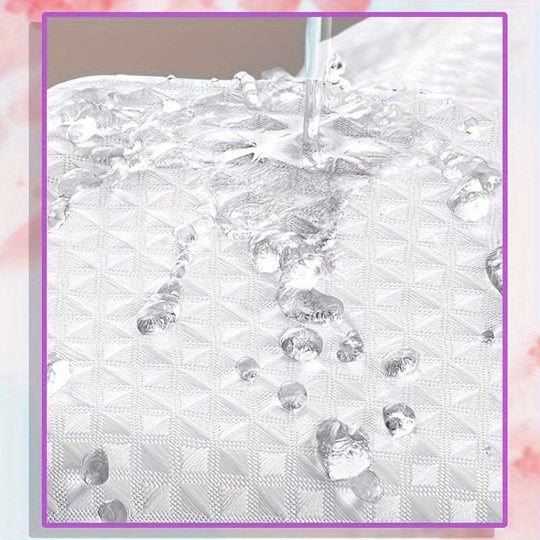 White Shower Curtain – Tulip Flower Design