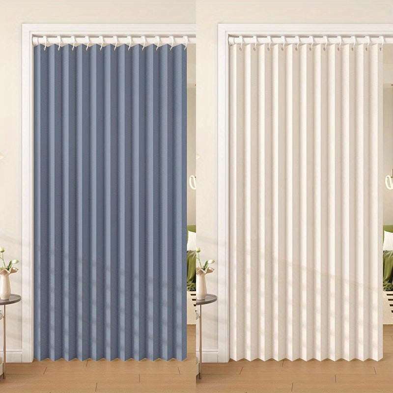 Black Pleated Pinch Curtain - Foldable Curtain