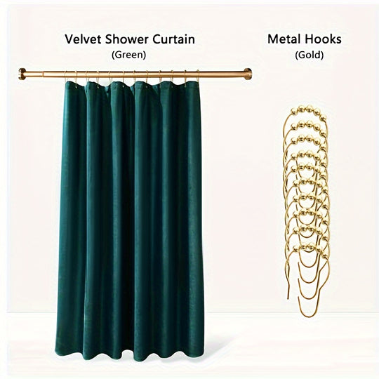 Velvet Green Shower Curtains – Bohemian & Modern Styles