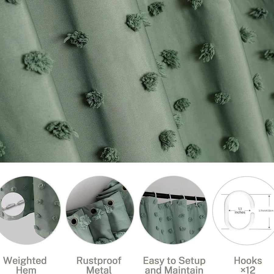Green Shower Curtains – Bohemian Chic Design