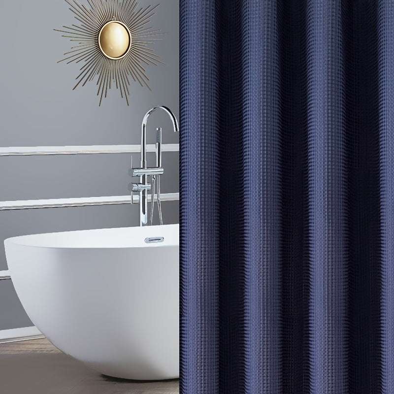Dark Blue Extra Long Shower Curtain - Luxury Polyester
