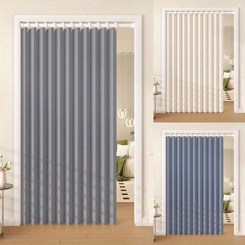Black Pleated Pinch Curtain - Foldable Curtain