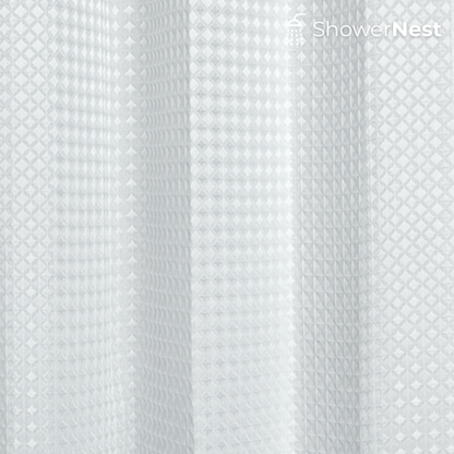 White Extra Long Shower Curtain – Up to 300cm