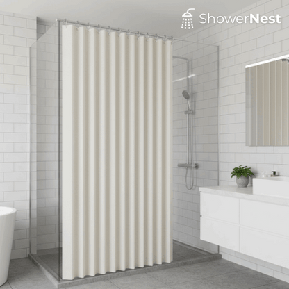 Beige Pleated Pinch Curtain – Foldable Curtain