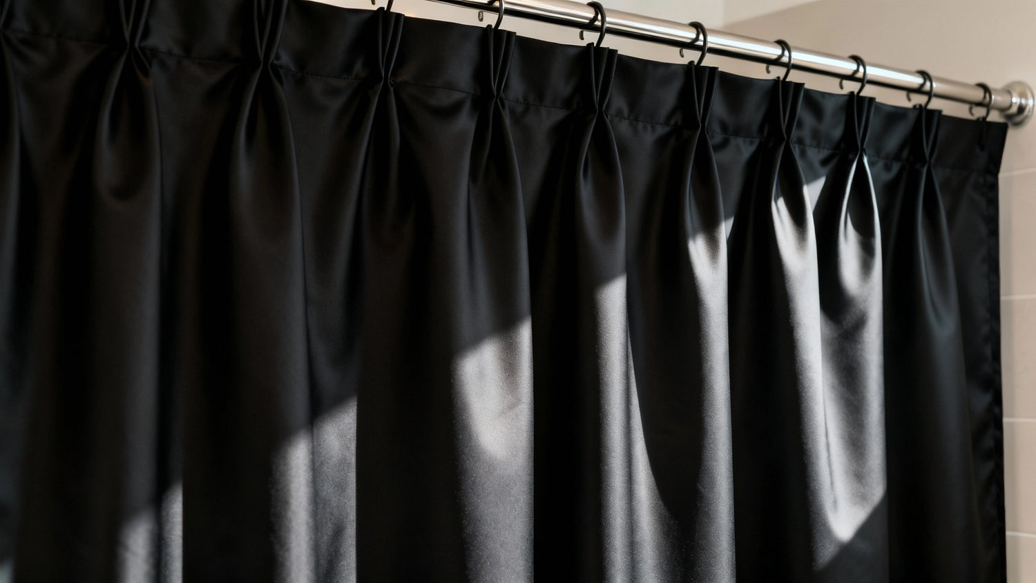 Black Shower Curtain - Thick and Elegant