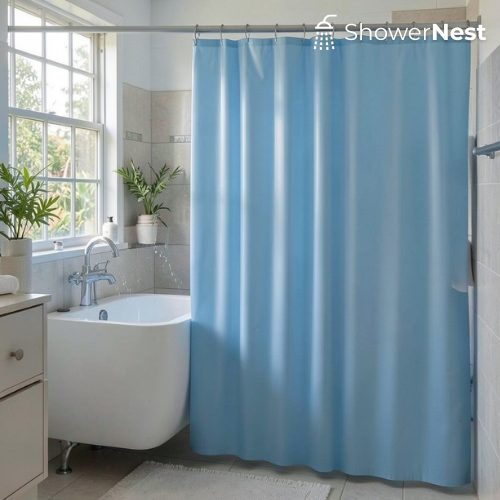 Blue PEVA Shower Curtain & Waterproof Liner anti mold