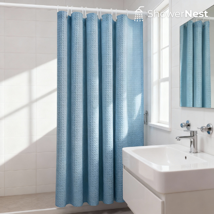 Blue Thick Extra Long Shower Curtain – Thick Curtain