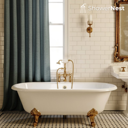 Extra Tall Blue Blackout Curtain – Cotton Linen - 100x130cm to 350x270cm