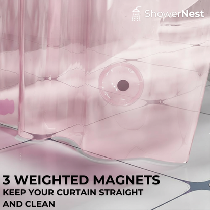 PEVA weighted shower curtain