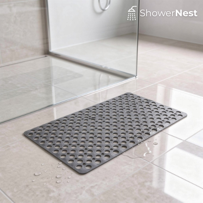 Non Slip Bath Mat With Drain Holes ShowerNest