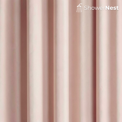 Pink PEVA Shower Curtain & Waterproof Liner | ShowerNest