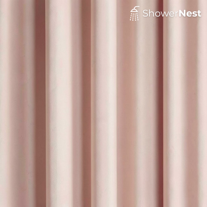 Pink PEVA Shower Curtain & Waterproof Liner | ShowerNest