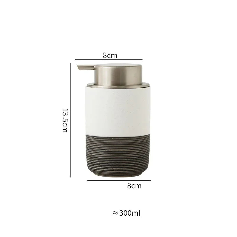 Two-tone ceramic soap dispenser – foaming pump, white – ShowerNest Australia