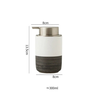 Two-tone ceramic soap dispenser – foaming pump, white – ShowerNest Australia