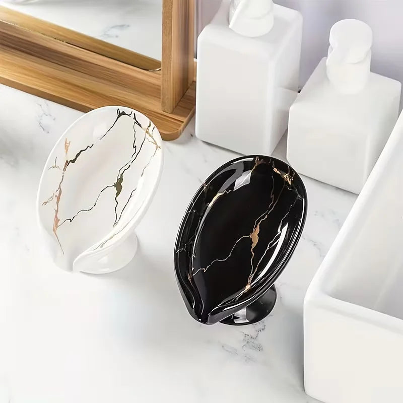 Self-draining waterfall ceramic soap dish second view – ShowerNest Australia