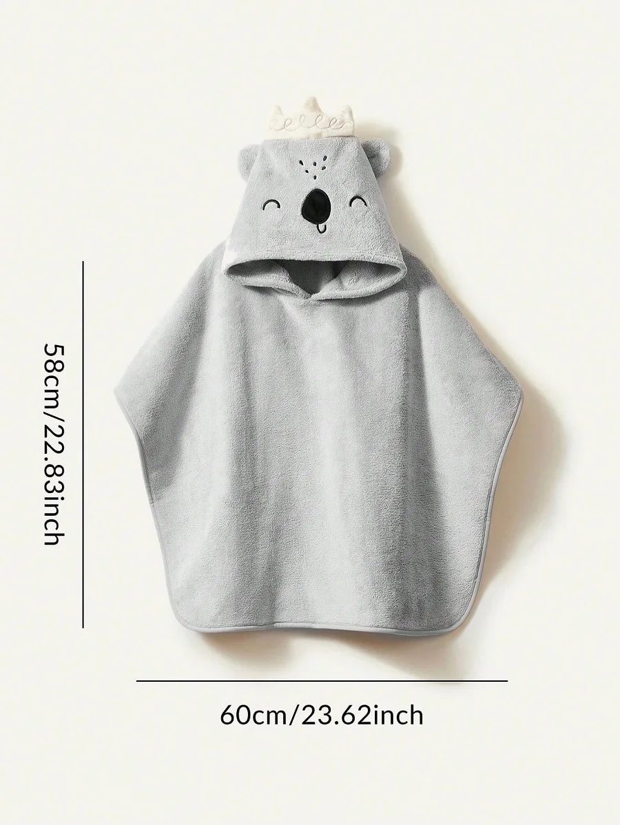 Grey koala hooded towel poncho dimensions – ShowerNest Australia