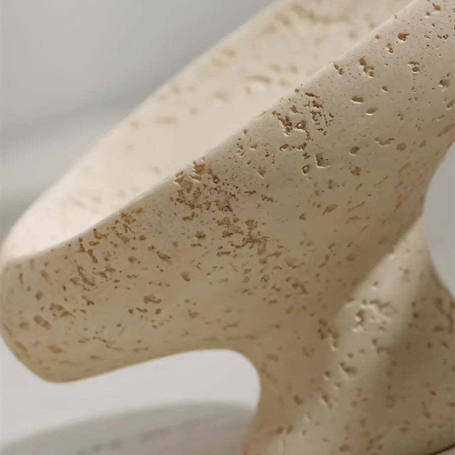 Leaf soap dish in ivory and sand