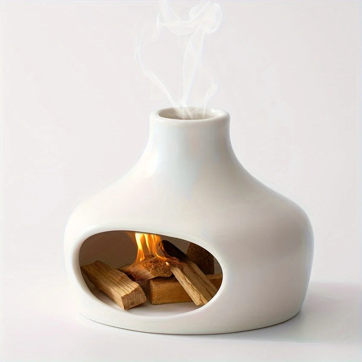 Ceramic fireplace palo santo and sage burner third view – ShowerNest Australia