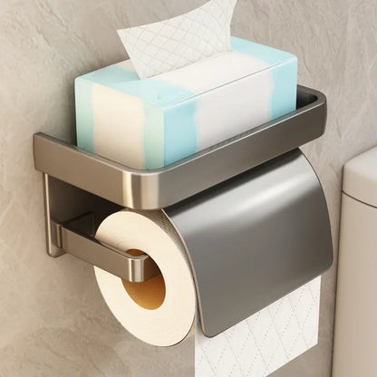 Toilet roll holder with storage rack – view 7