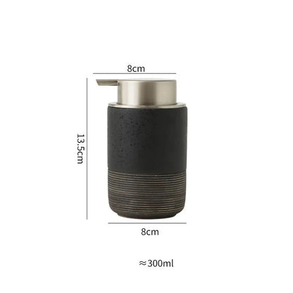 Two-tone ceramic soap dispenser – lotion pump, charcoal – ShowerNest Australia
