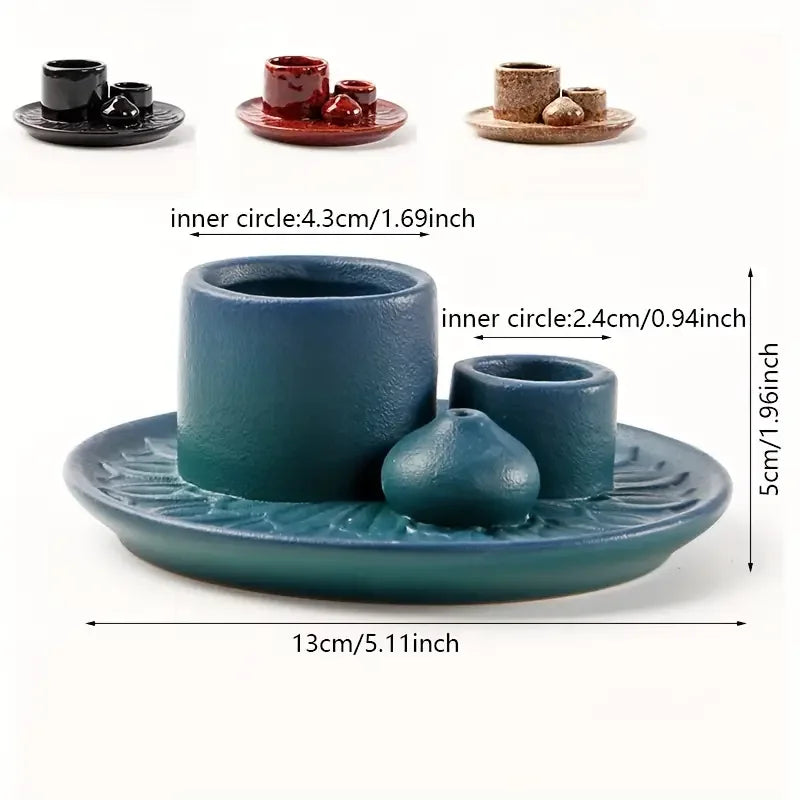 4-in-1 ceramic incense burner sixth view – ShowerNest Australia