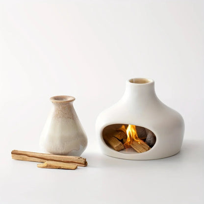 Ceramic fireplace palo santo and sage burner second view – ShowerNest Australia