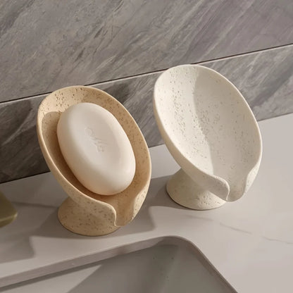 Wabi-sabi leaf soap dish with drain - ShowerNest Australia
