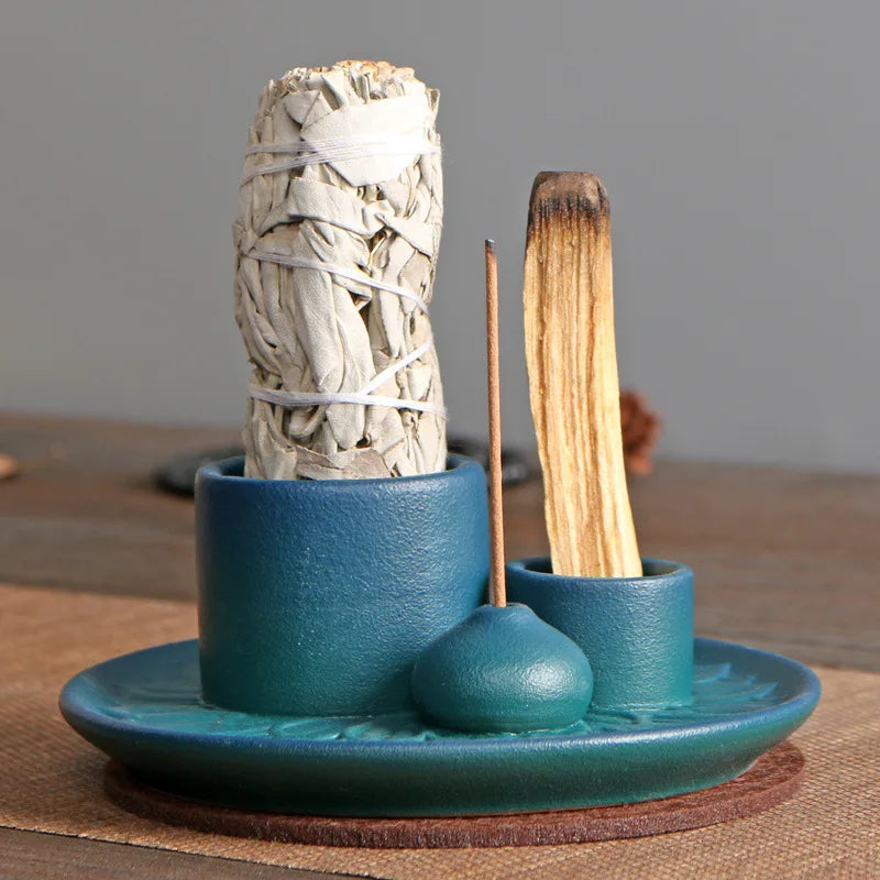 4-in-1 ceramic incense burner fourth view – ShowerNest Australia