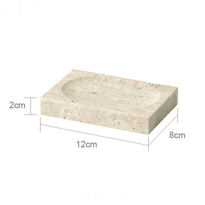 Natural travertine bathroom accessories – rectangle soap dish – ShowerNest Australia