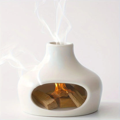 Ceramic fireplace palo santo and sage burner fourth view – ShowerNest Australia