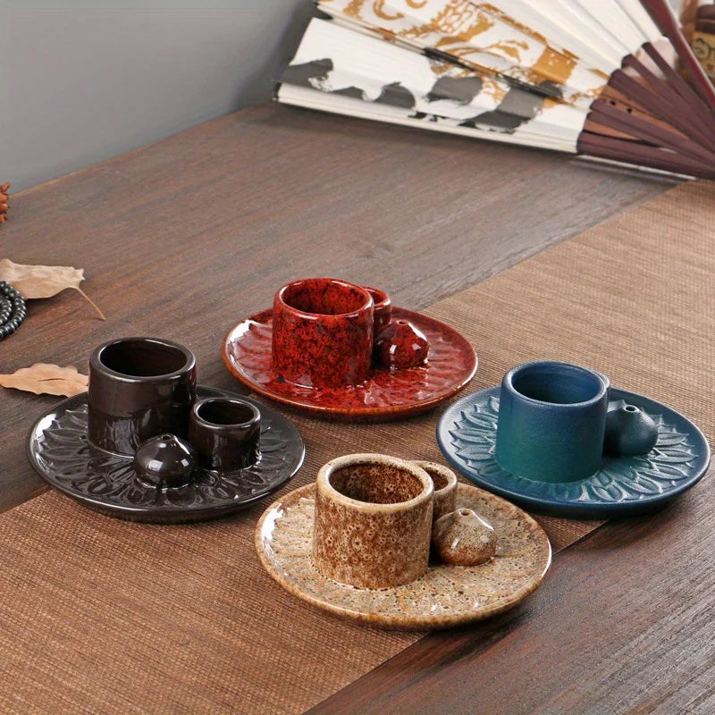 4-in-1 ceramic incense burner third view – ShowerNest Australia