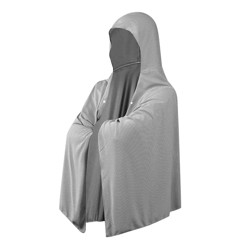Grey cooling mesh hooded towel poncho – ShowerNest Australia