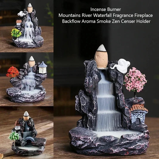 Waterfall backflow incense burner main photo – ShowerNest Australia