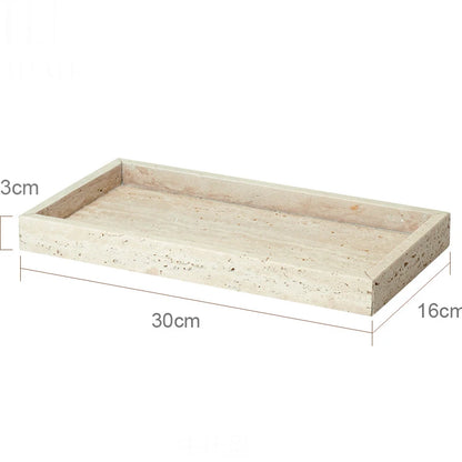 Natural travertine bathroom accessories – vanity tray 30 x 16 cm – ShowerNest Australia