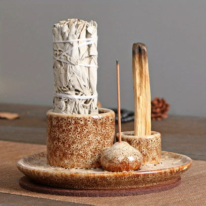 4-in-1 ceramic incense burner main photo – ShowerNest Australia