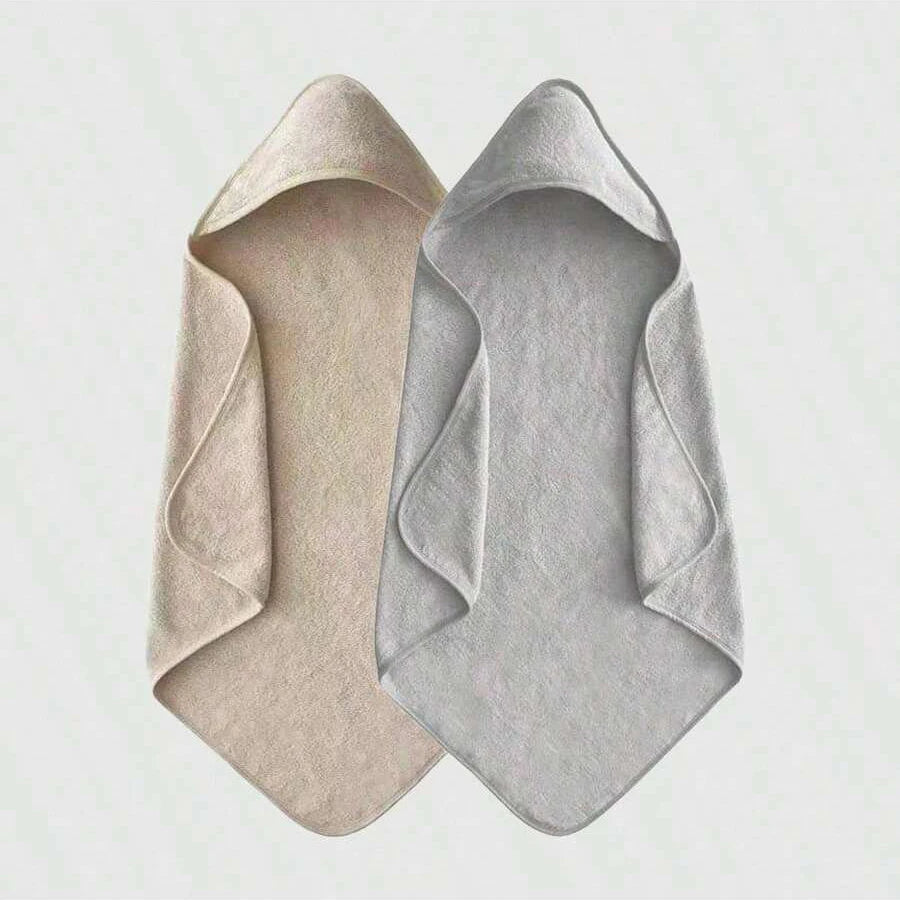 Baby hooded towel set, 2 pack in beige and grey – ShowerNest Australia