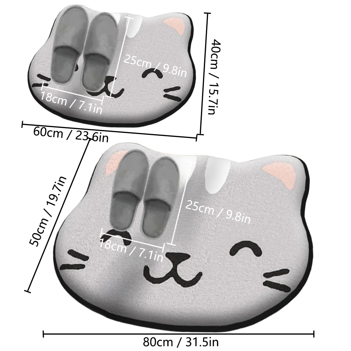 Children Bath Mat – Cute Animals with Non-Slip Backing