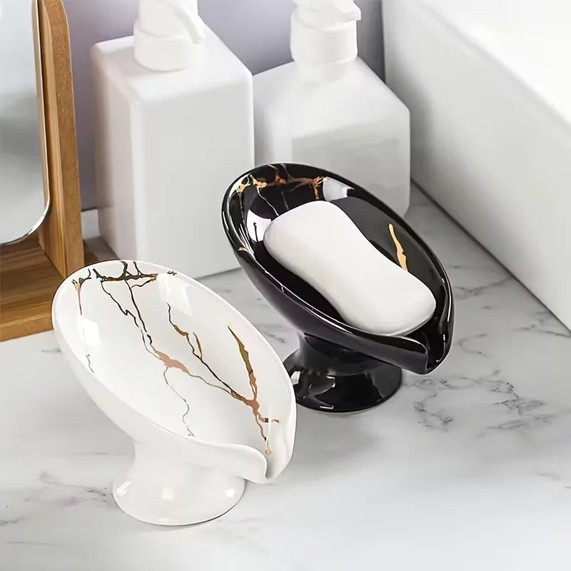 Self-draining waterfall ceramic soap dish main photo – ShowerNest Australia