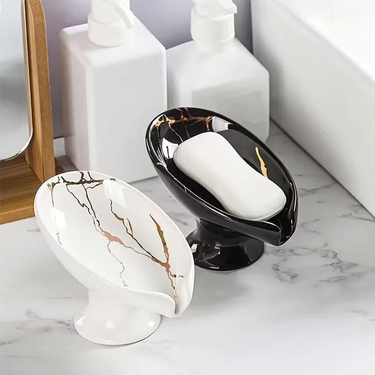 Self-draining waterfall ceramic soap dish main photo – ShowerNest Australia